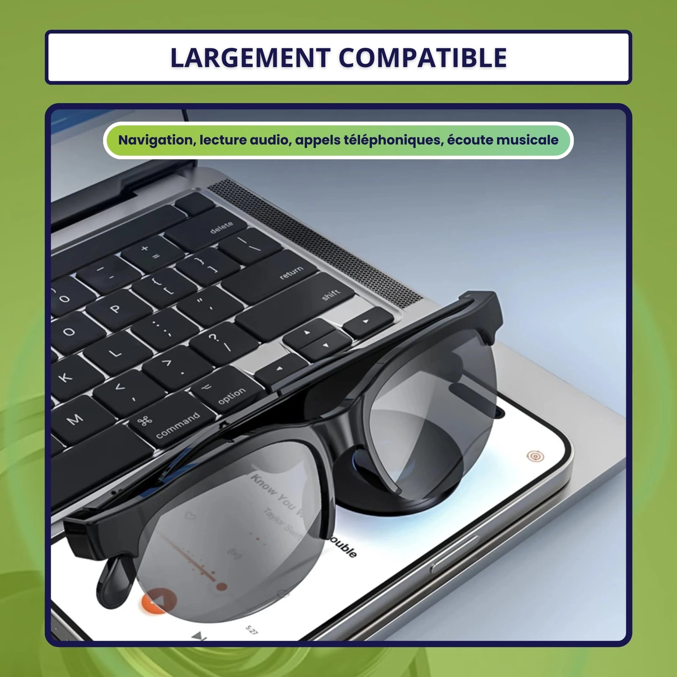 XG88 Pro - Lunettes Intelligentes Bluetooth avec Écouteurs Intégrés