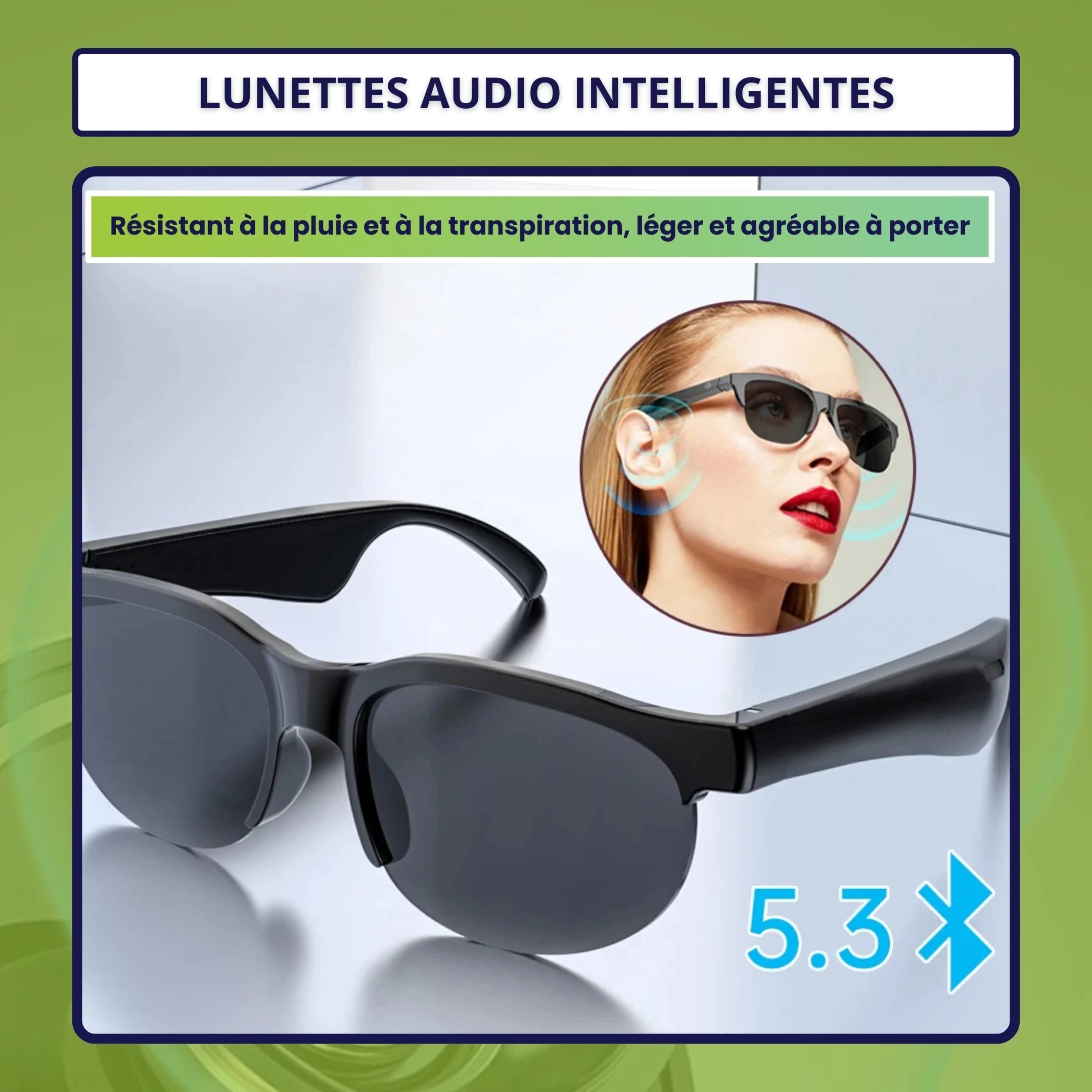 XG88 Pro - Lunettes Intelligentes Bluetooth avec Écouteurs Intégrés